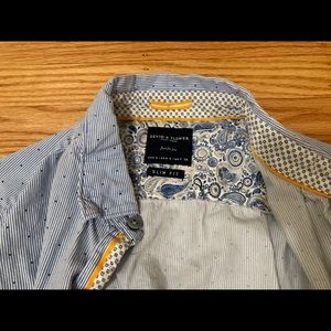 Denim and Flower Ricky Singh polka dot stripe shirt. Slim fit